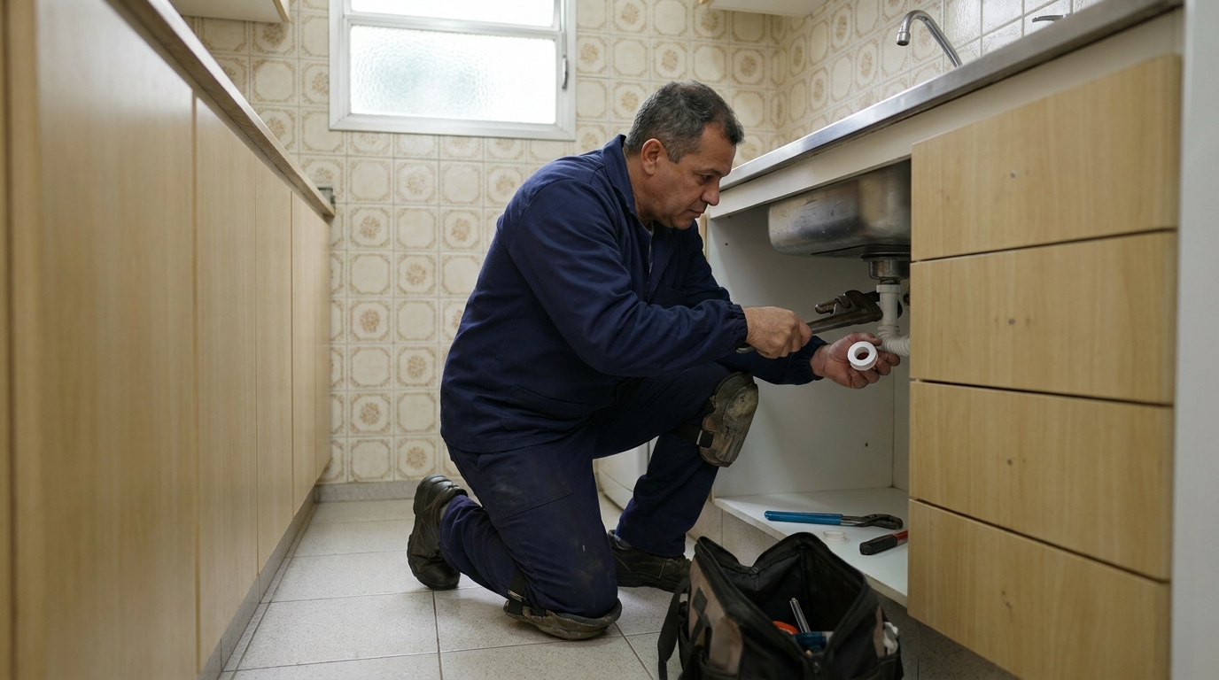 Desentupimento de Pia no Residencial Roseira, Limeira‑SP